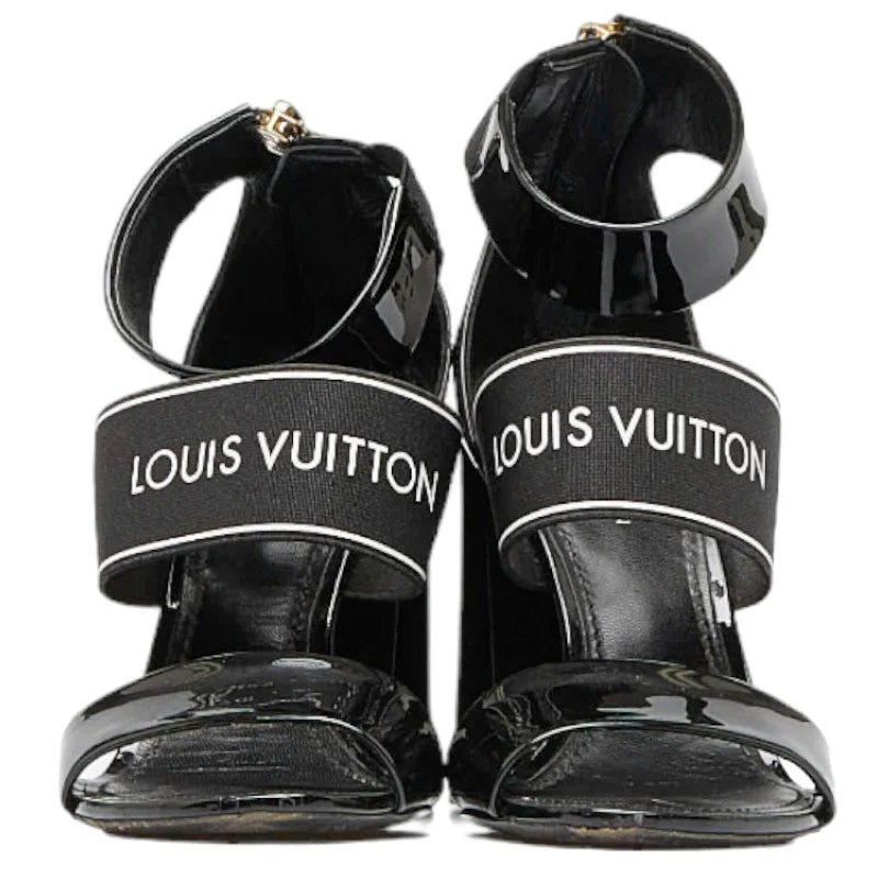 Louis Vuitton Sandals Patent Laser/Nylon Black