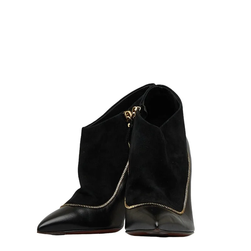 Louis Vuitton Zippoint PinHill Short Boots MA0134 Black Gold Leather Suit  Louis Vuitton