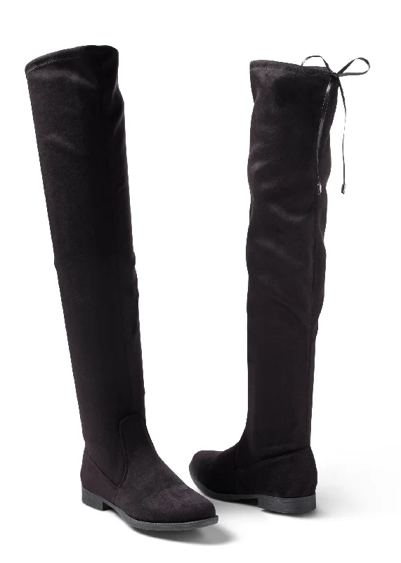 Over-The-Knee Stretch Boots - Black