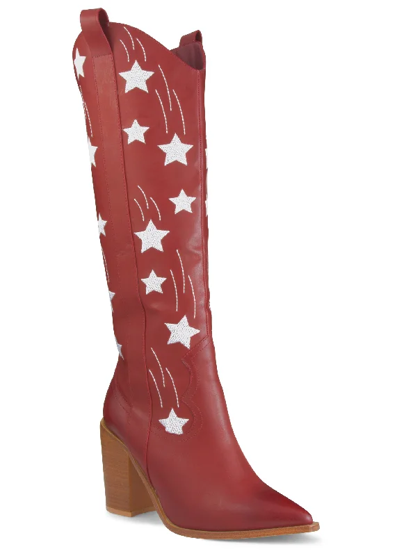 Americana Cowgirl Boots - Red