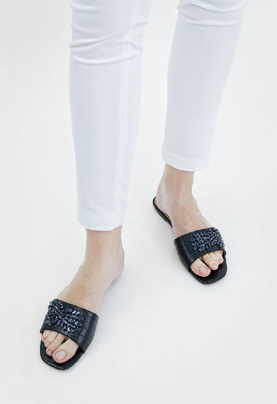 Embellish Stones Strap Sandals