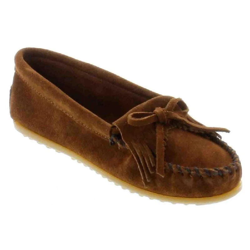 Minnetonka Women's 402 Kilty Hardsole Brown Suede