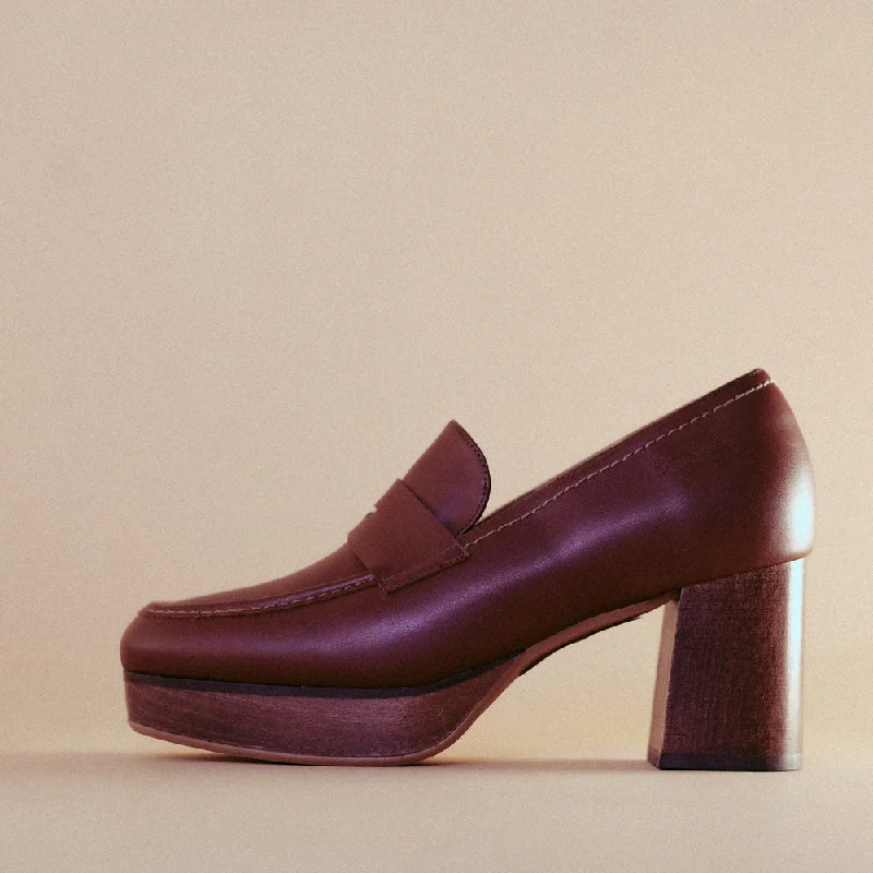 Ruth Platform Loafer in Brown from Bhava