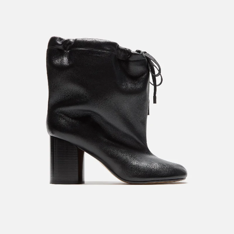 Maison Margiela WMNS Drawstring Tabi Ankle Boot - Black