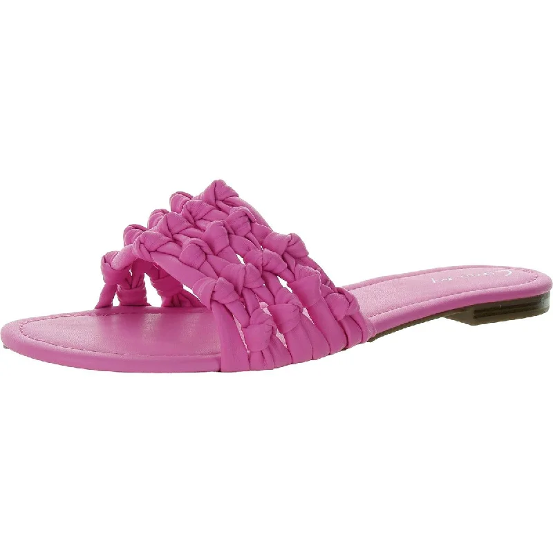 Flash Sale Or Flash Sales Circus by Sam Edelman Womens COWEN Faux Leather Knotted Slide Sandals