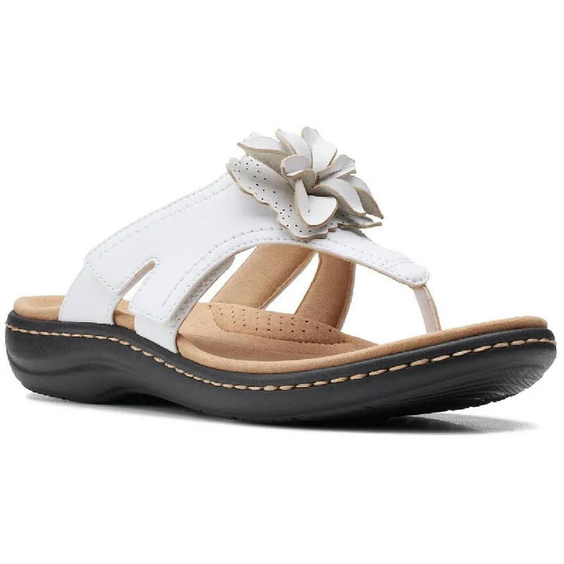 New Arrivals Clarks Women's Laurieann Gema Faux Leather Slide Thong Sandals