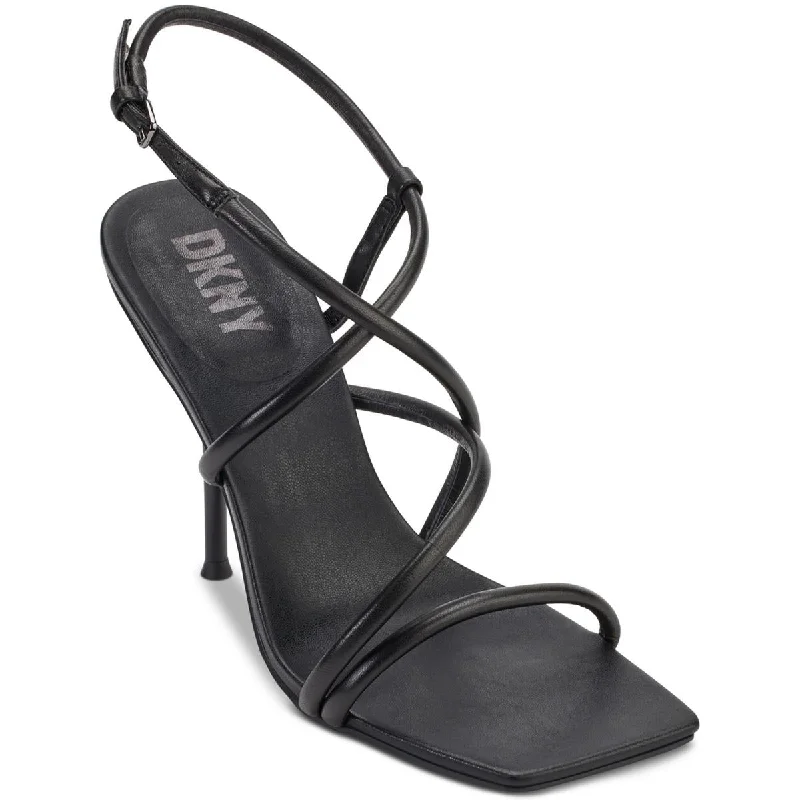 Everyday Elegance Sale DKNY Womens REIA Leather Dressy Slingback Sandals