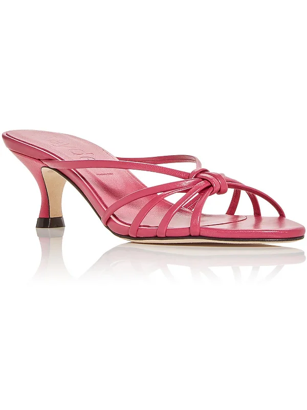 Seasonal Footwear Sale OLGA Womens Leather Kitten heels Slide Sandals