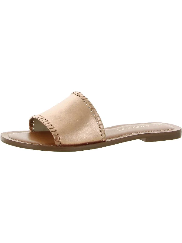 Versatile Shoes Promotion Sofia Womens Faux Leather Slip On Flat Sandals