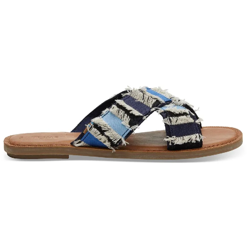 Limited Time Offers Womens Slip On Denim Slide Sandals