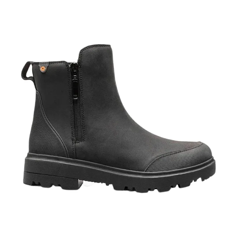 Sustainable Footwear Sale Bogs Women's Holly Zip Leather Rain Boot - Black