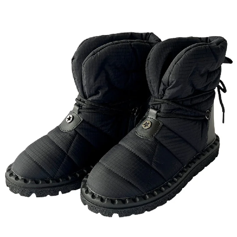 Discount Price Classy All Black Women Winter Snowboots