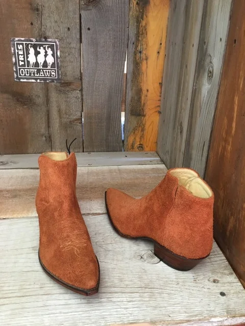 Stylish All-Day Wear Shoes Rust Rough Out  Tres Outlaws Zip Boot  " 2 Sweet Collection " 1299