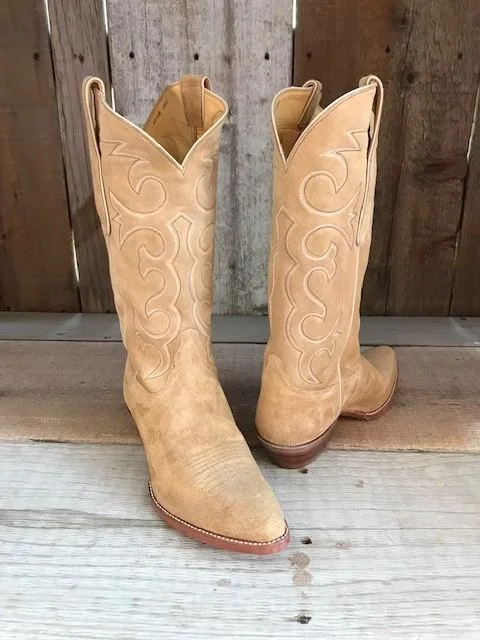 Modish Fashion Discounts Natural French Suede Tres Outlaws Women's Classic Boot 2369@
