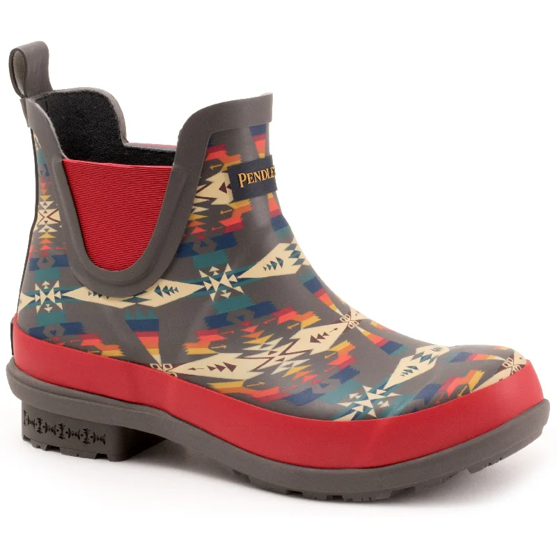 Modern Flat Shoes Offers Pendleton Women's Grey Tucson Chelsea Rain Boot