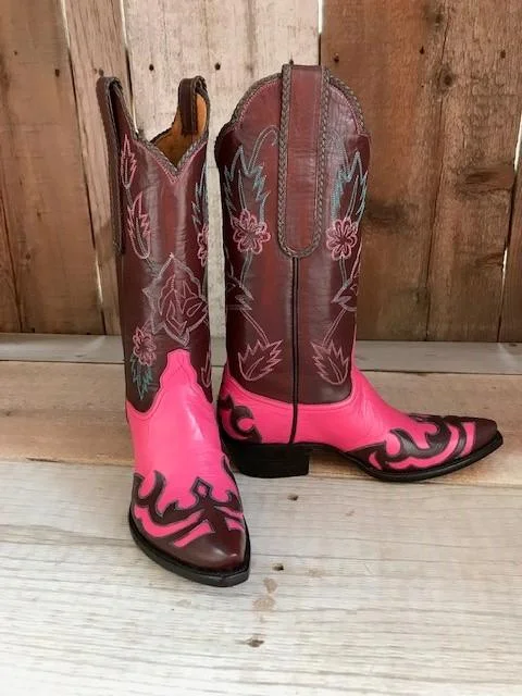 Style Upgrade Pink Burgundy Calf Tres Outlaws Women's Classic Boot 2402@