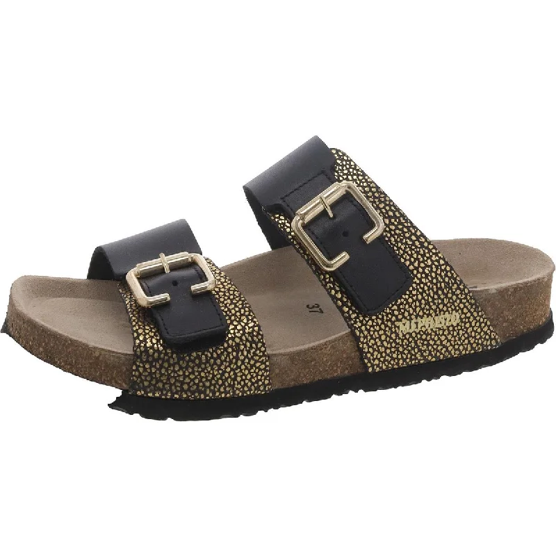 Limited Time Womens Leather Slip On Slide Sandals